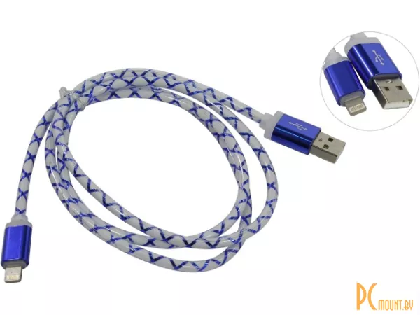 Кабель Lightning 8-pin - USB 2.0 Am Defender ACH03-03LT голубой (87551)